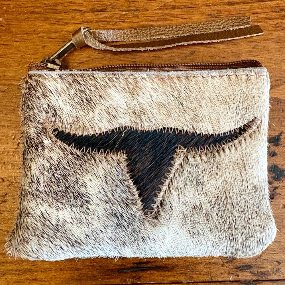 Longhorn Cowhide Coin Wallet
